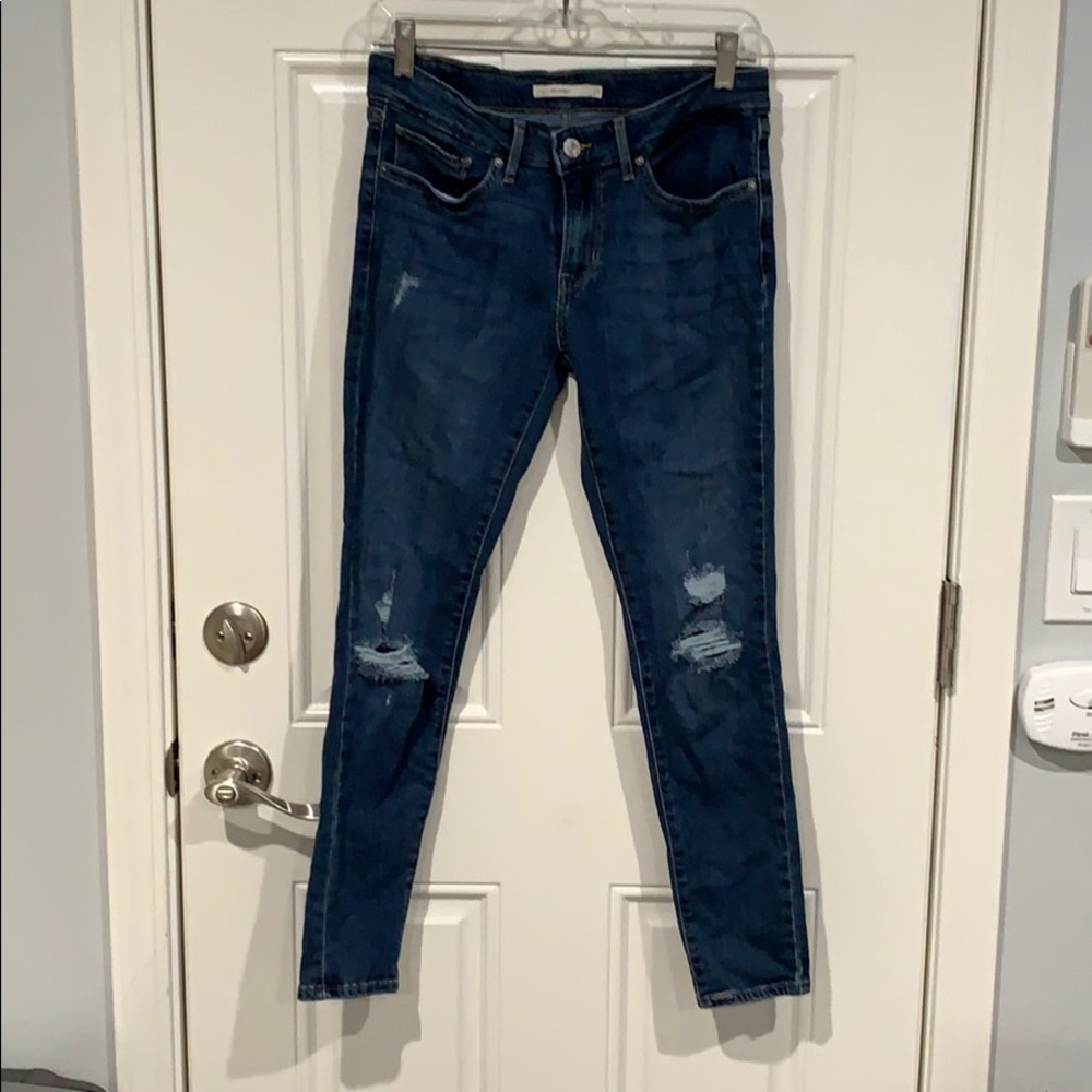 Levi’s Womens 711 Skinny Cropped Skinny Jeans